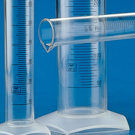 Globe Scientific Graduated Cylinder, PMP (TPX), Printed Graduations, 1000mL Image